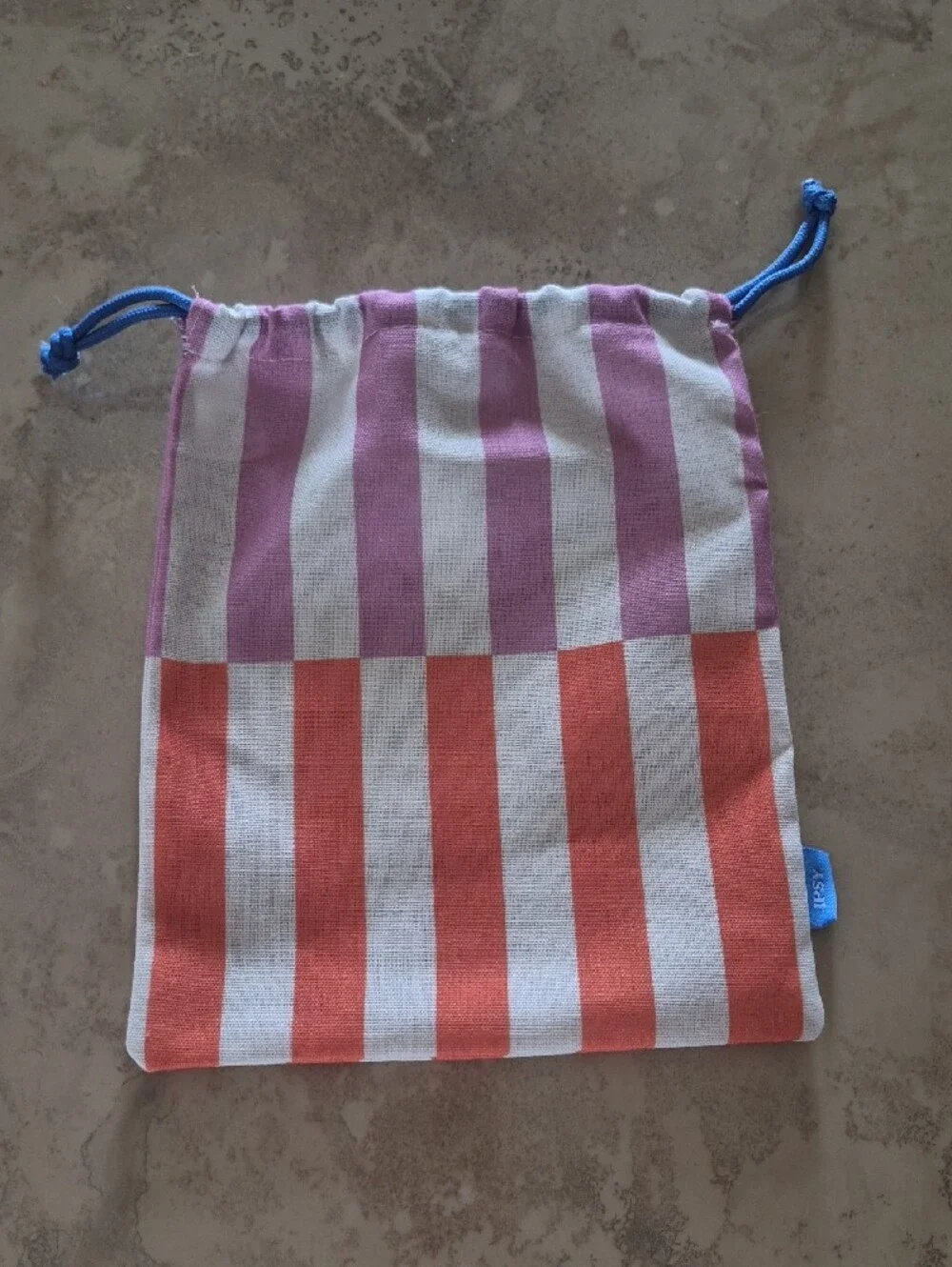 Striped Cosmetic Bag